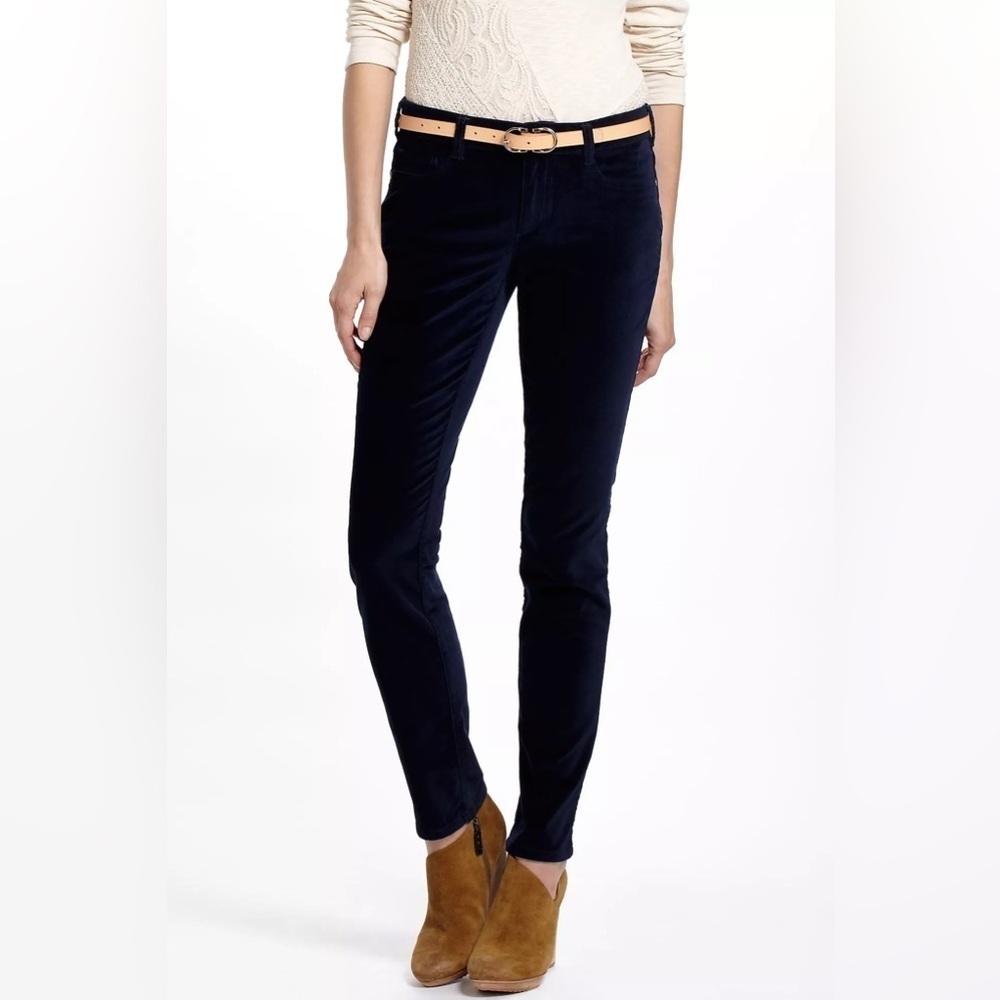 Pilcro and the Letterpress Velvet High Rise Skinny